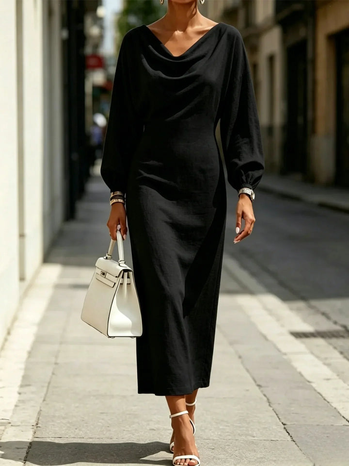Nerissa Cowl Neck Midi Dress