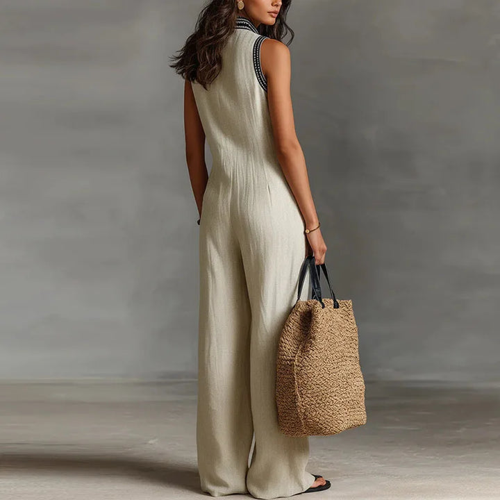 Christine Lace Trim Jumpsuit