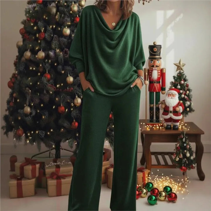 Elodie Cowl Neck Knit Set