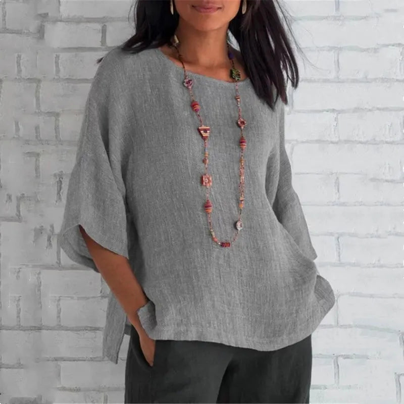 Elissea Relaxed Cotton Blouse