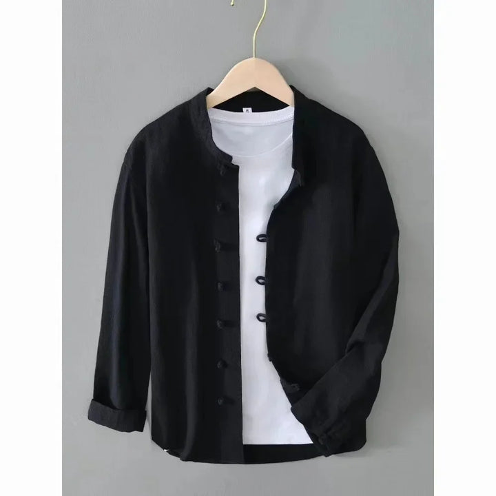 Lucas Henley Long Sleeve Linen Shirt