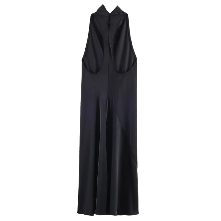 Nerella Satin Halter Maxi Dress