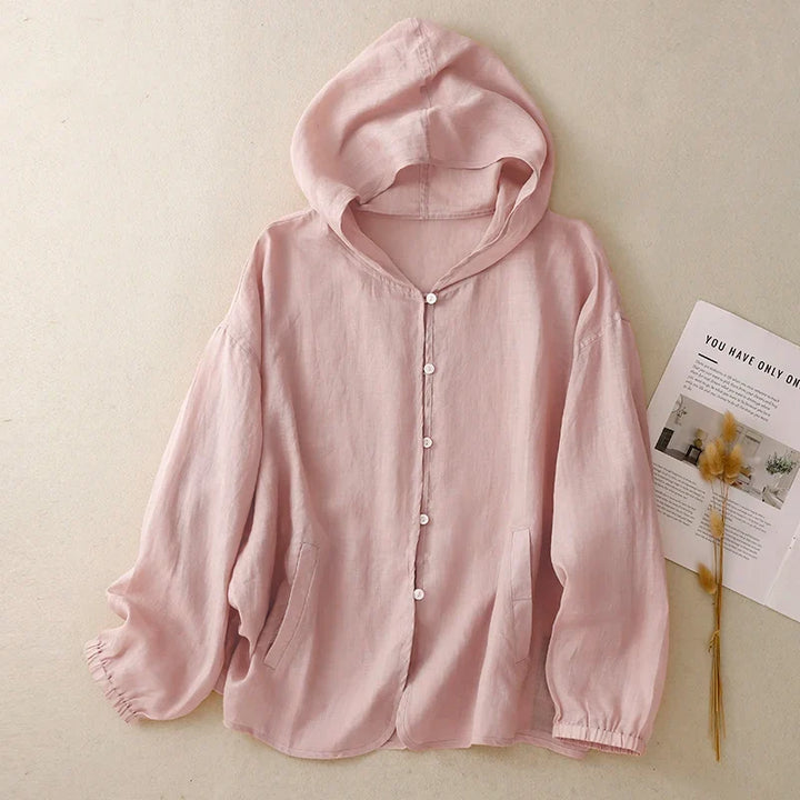 Samara Hooded Linen Cardigan
