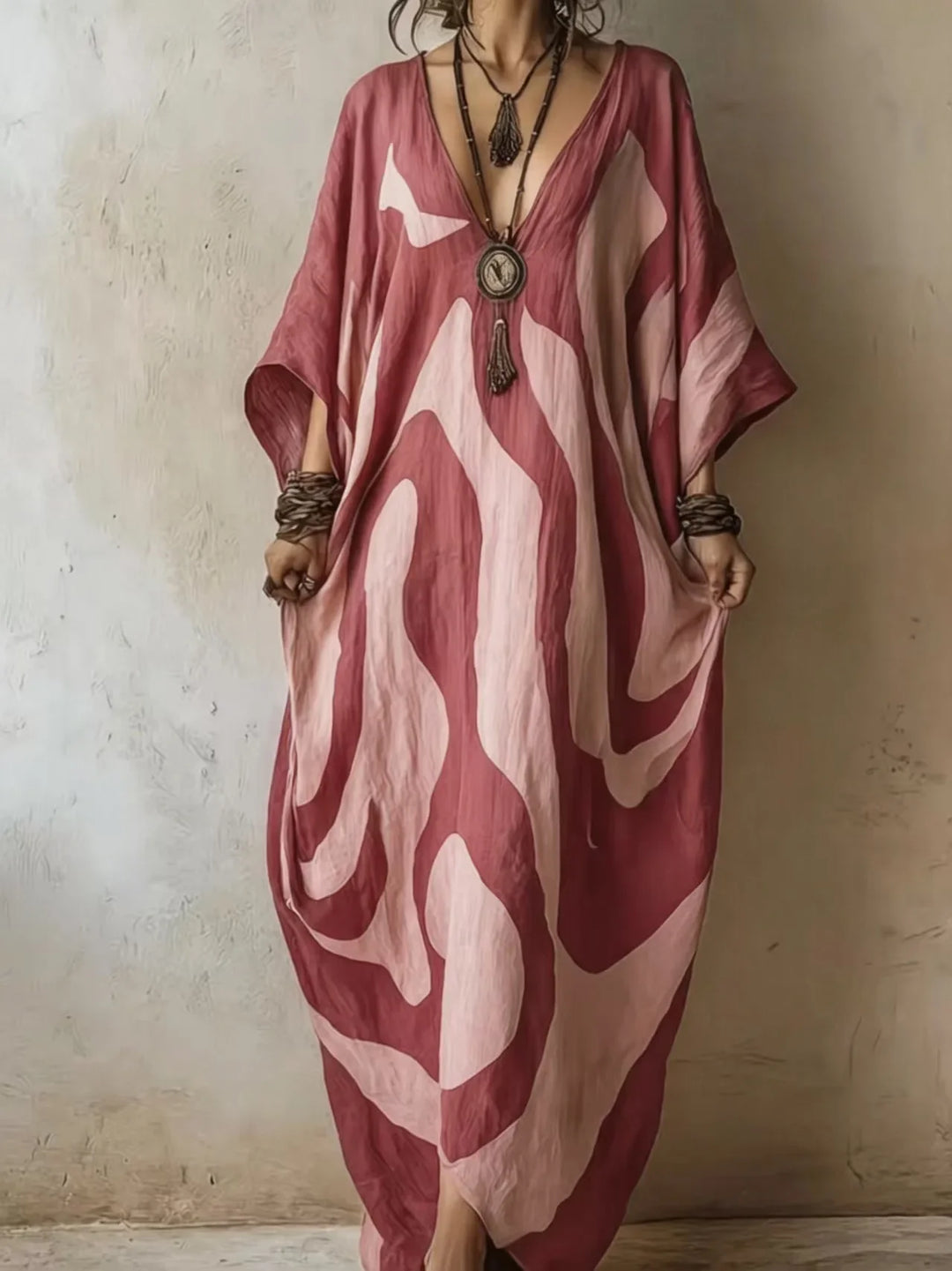 Sandra Abstract Print Maxi Dress