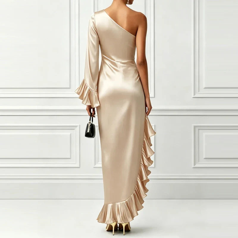 Lurina Elegant Ruffle Maxi Dress
