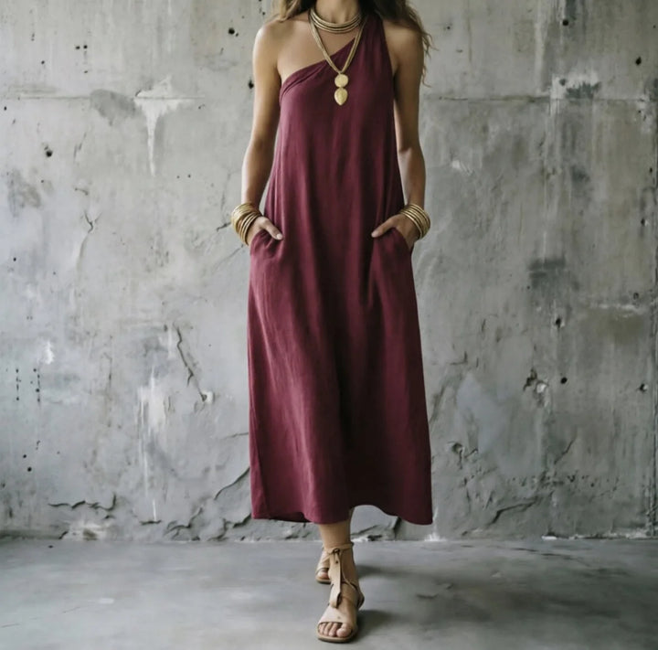 Virelia One Shoulder Maxi Dress