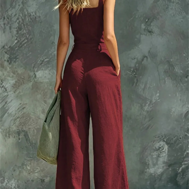 Annika Wide Leg Pocket Jumpsuit