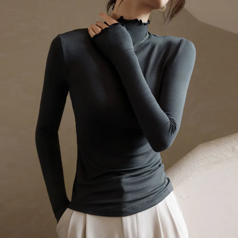 Nerissa Lettuce Edge Knit Top