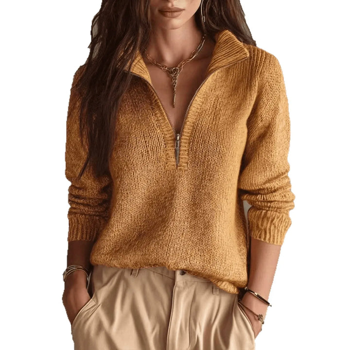 Fiora Ribbed Collar Pullover