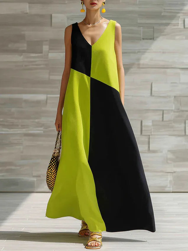 Jacquetta Color Block Maxi Dress