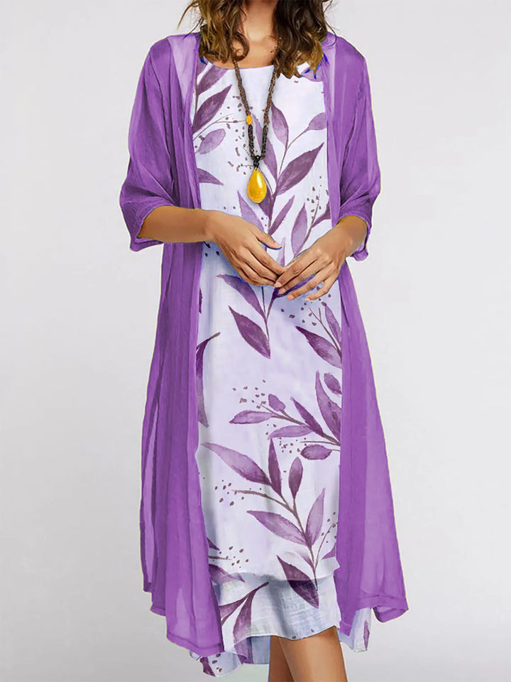 Margot Floral Cardigan Midi Dress
