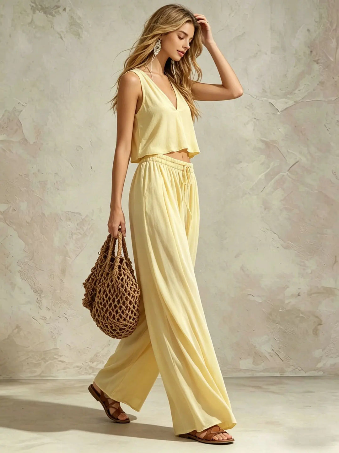 Coris Wide Leg TwoPiece Set