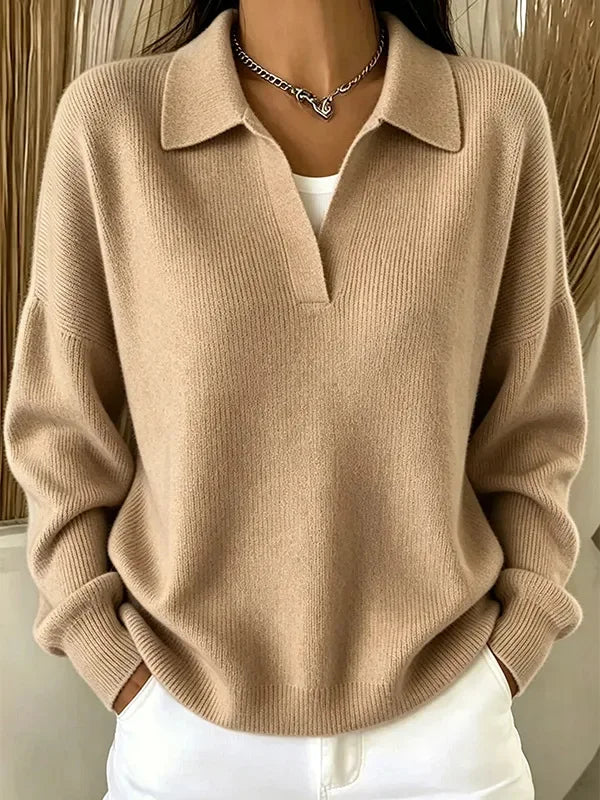 Selene Ribbed Knit Polo