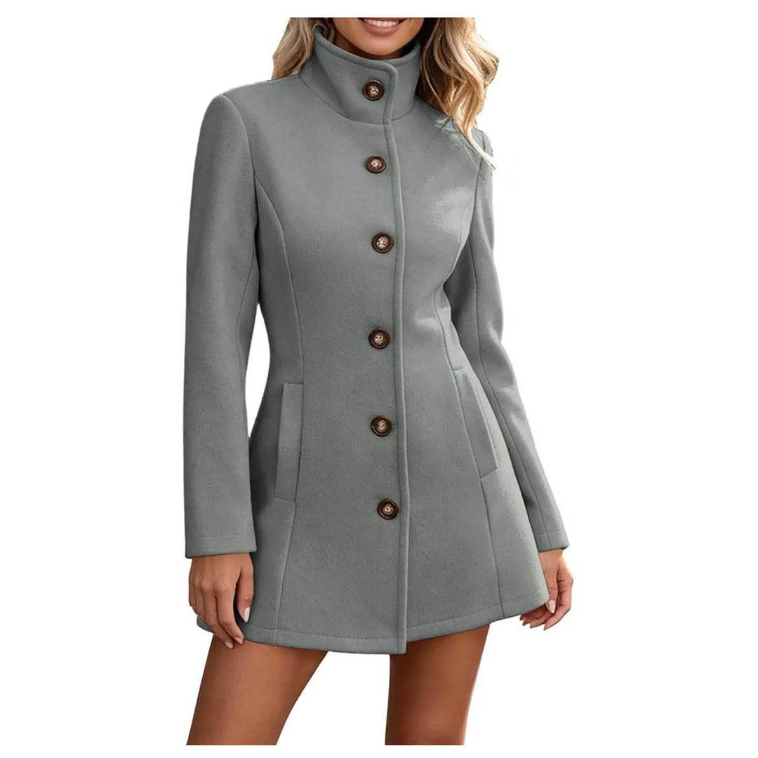 Marisette Stand Collar Peacoat