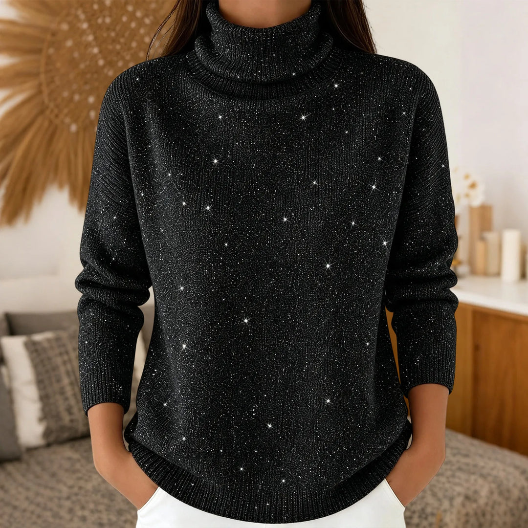 Noelani Turtleneck Shimmer Sweater