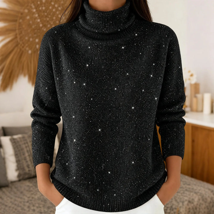 Noelani Turtleneck Shimmer Sweater
