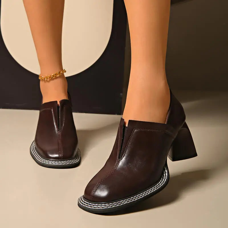 Rosalind Contrast Stitch Loafers