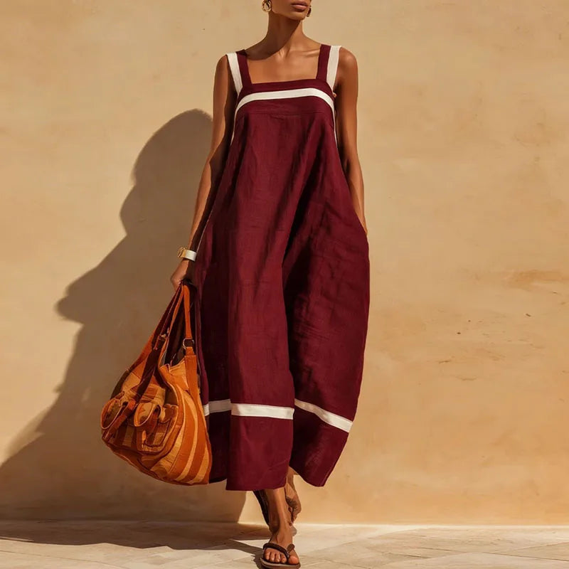 Laureline Color Block Maxi Dress