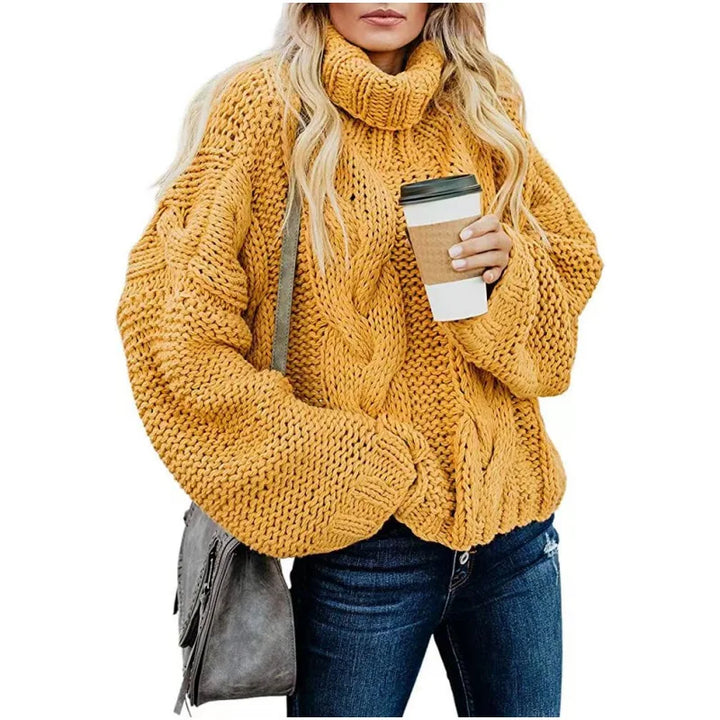 Freya Cable Knit Turtleneck Sweater