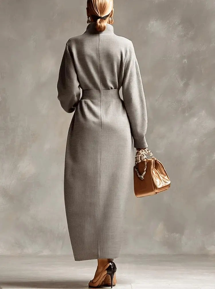 Gemma Elegant Zip Maxi Dress