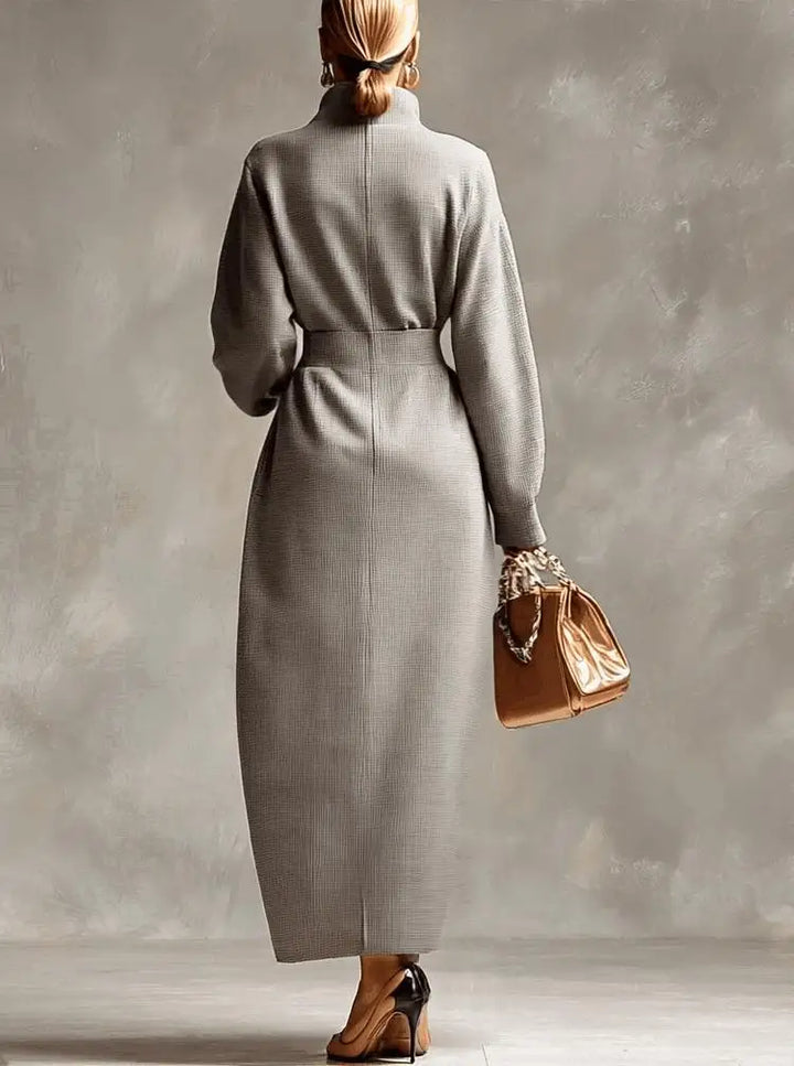 Gemma Elegant Zip Maxi Dress