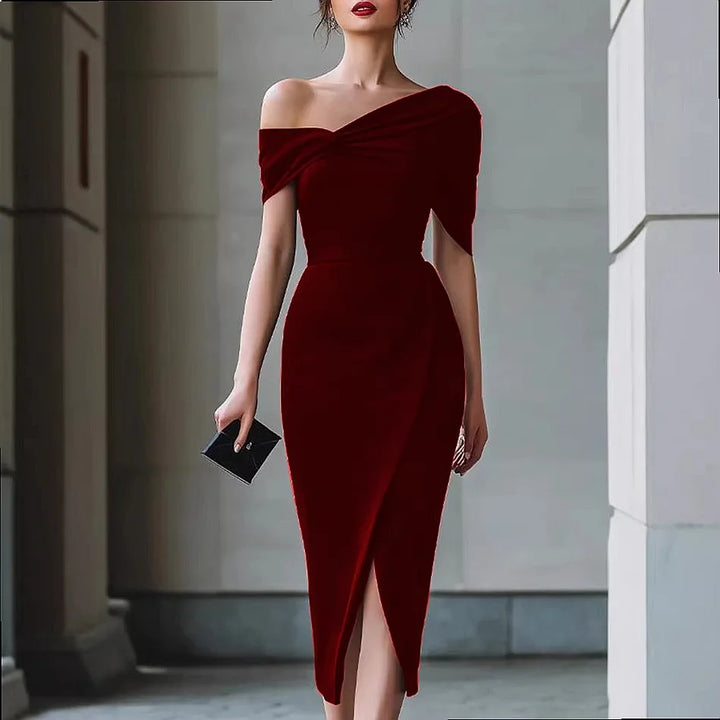 Shakira Off Shoulder Midi Dress