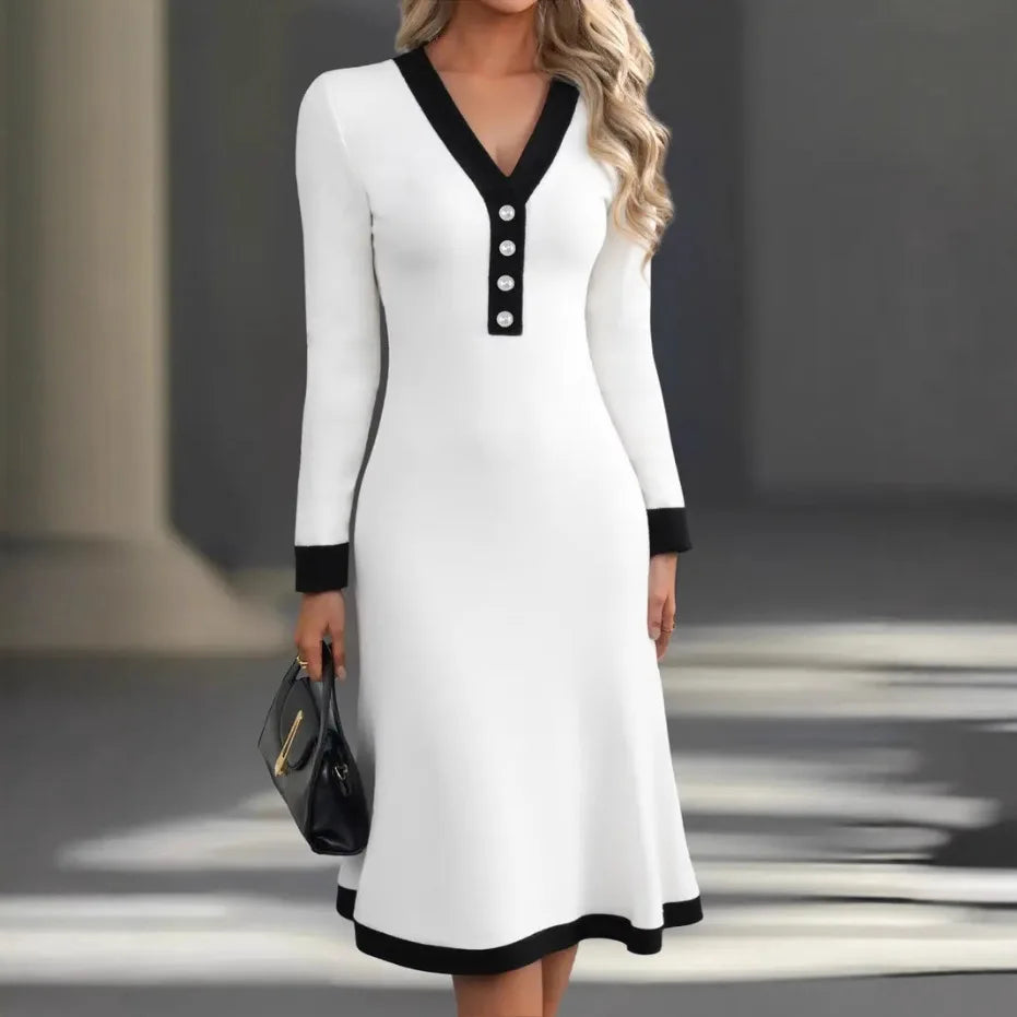Laura Contrast Trim Midi Dress