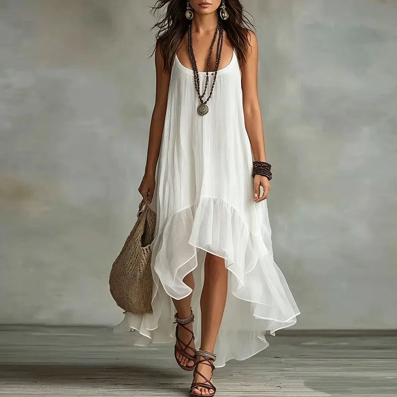 Zarina Flowy Ruffle Maxi Dress