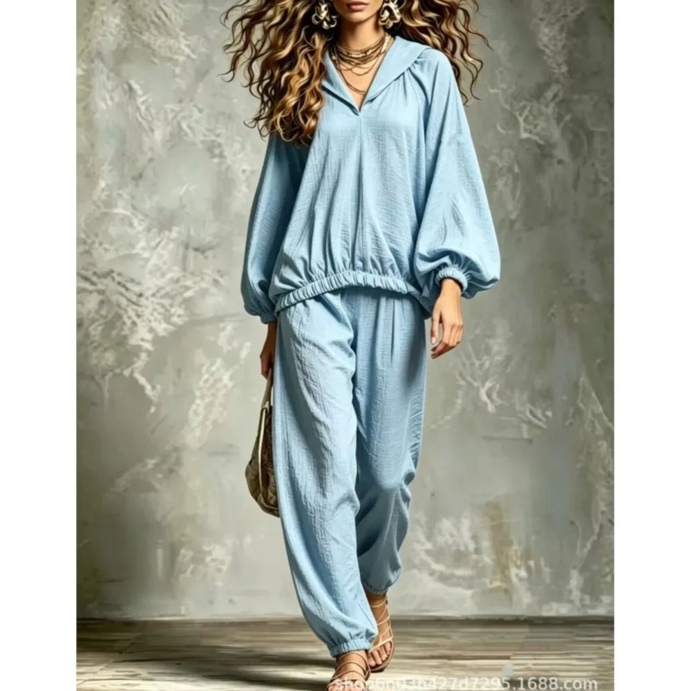 Amaris Lantern Sleeve Lounge Set