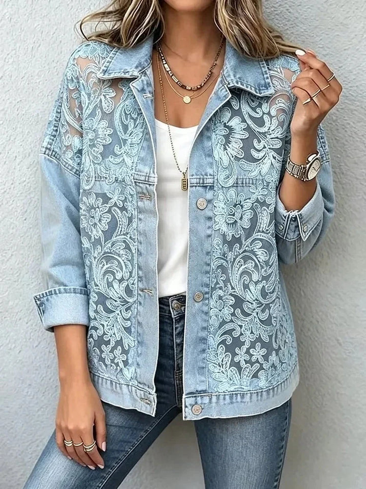 Evelyn Lace Denim Jacket