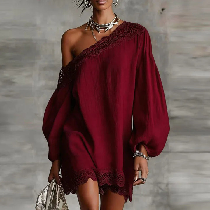 Salona One Shoulder Boho Mini Dress