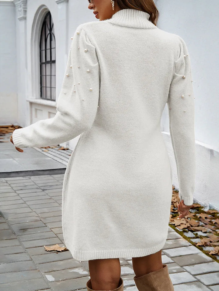 Odessalyn Pearl Beaded Sweater Dress