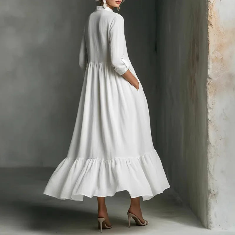 Nerisse Ruffle Hem Maxi Dress