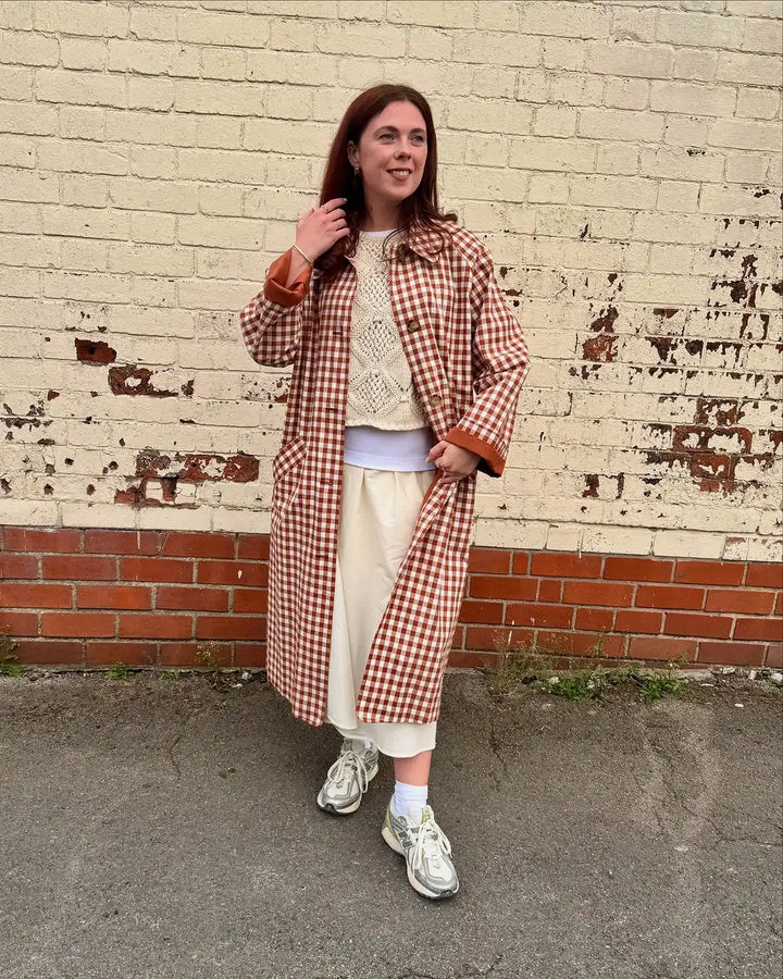Emory Gingham Trench Coat