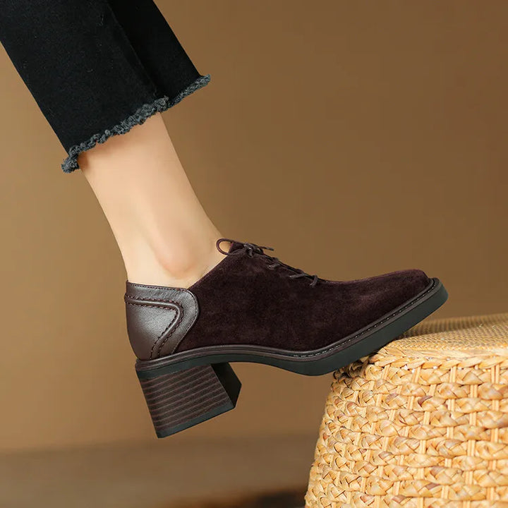 Velora Suede Block Heel Loafers