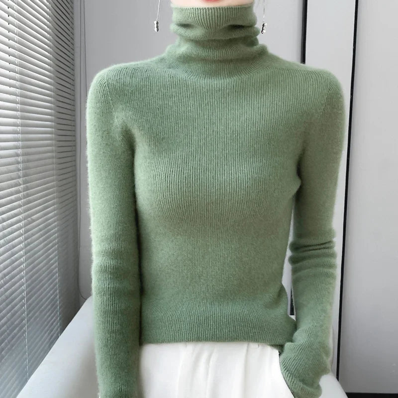 Solene Ribbed Turtleneck Sweater