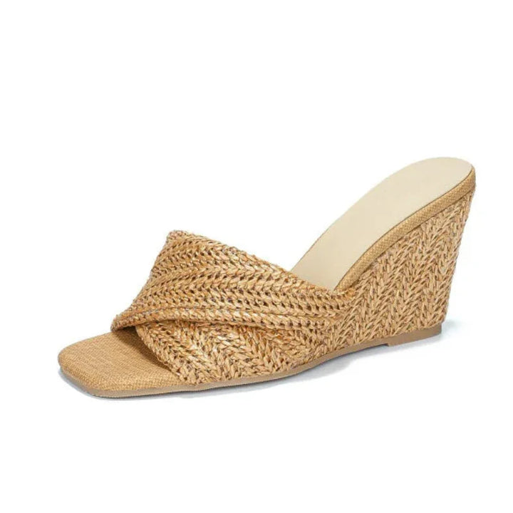 Valencia Raffia Platform Sandals