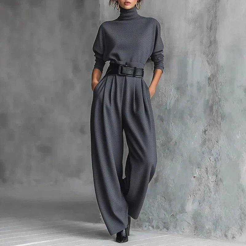 Lennox Elegant Turtleneck Pant Set