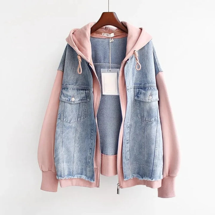 Georgette Hooded Denim Jacket