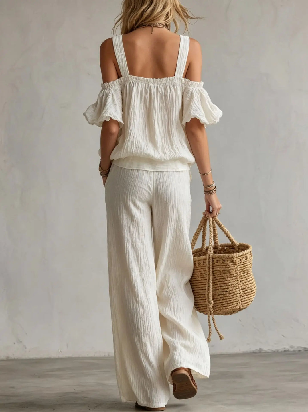 Elowen Ruffle Relaxed Trouser Set