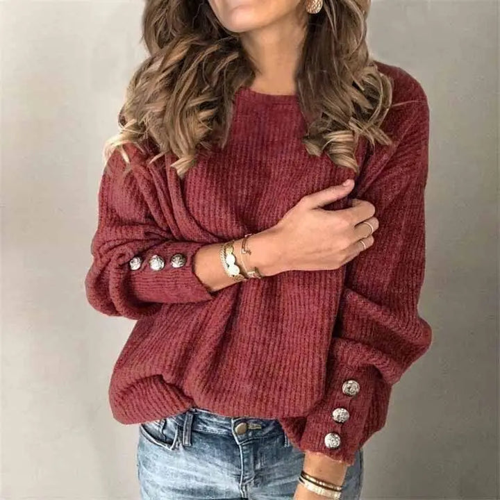 Nadia Button Cuff Sweater