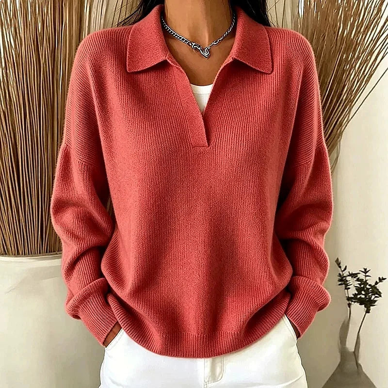 Selene Ribbed Knit Polo