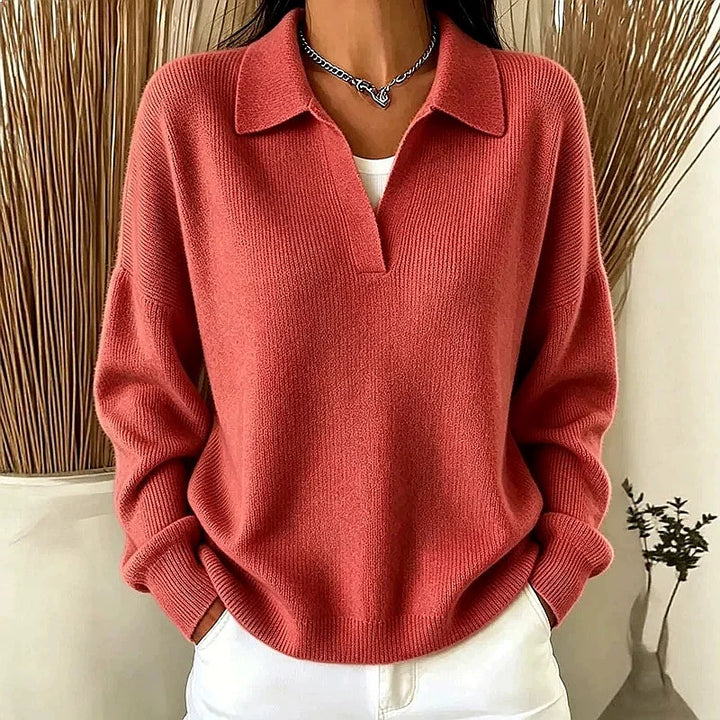 Selene Ribbed Knit Polo