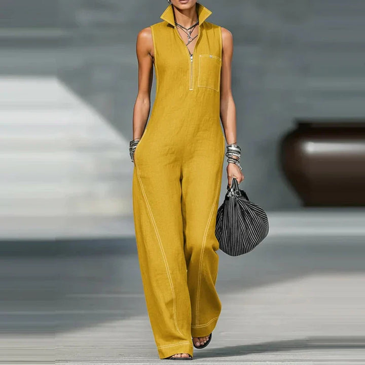 Paisley Sleeveless Wide Leg Jumpsuit