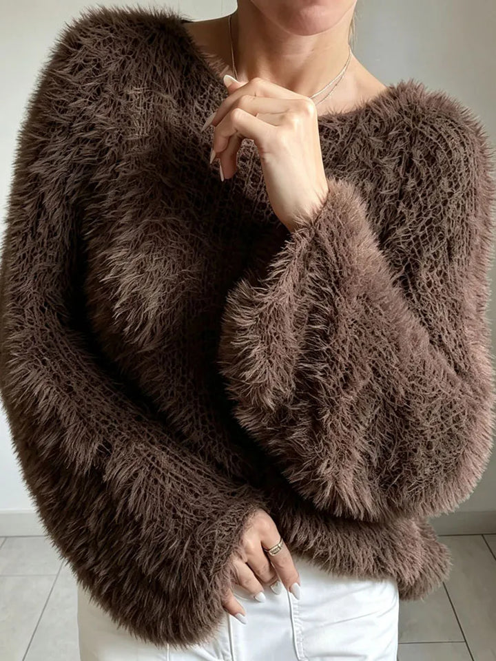 Amelina Fuzzy Knit Sweater