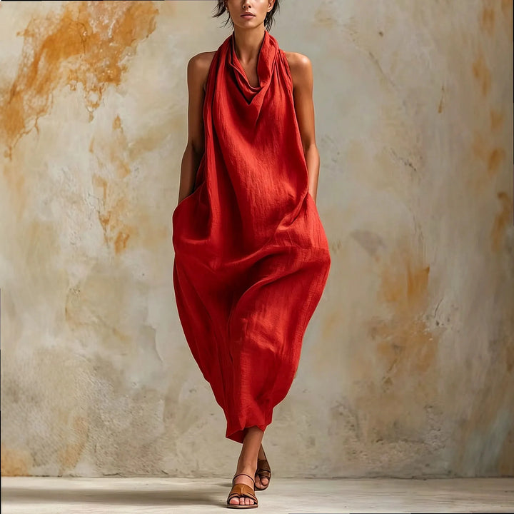 Auralie Cowl Neck Maxi Dress