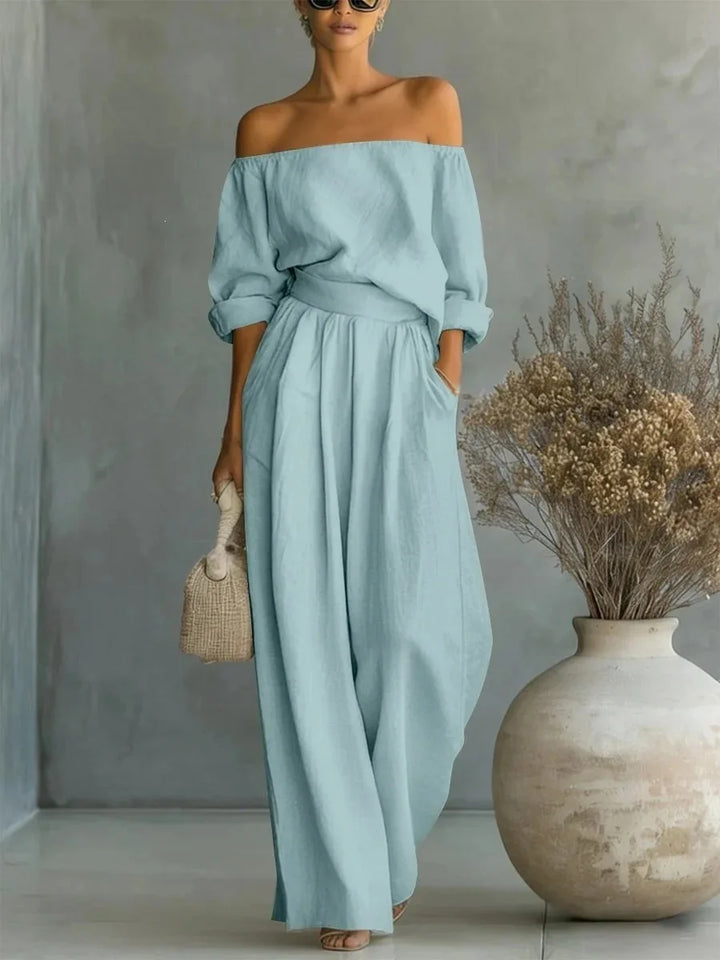 Eloise Off Shoulder Trouser Set