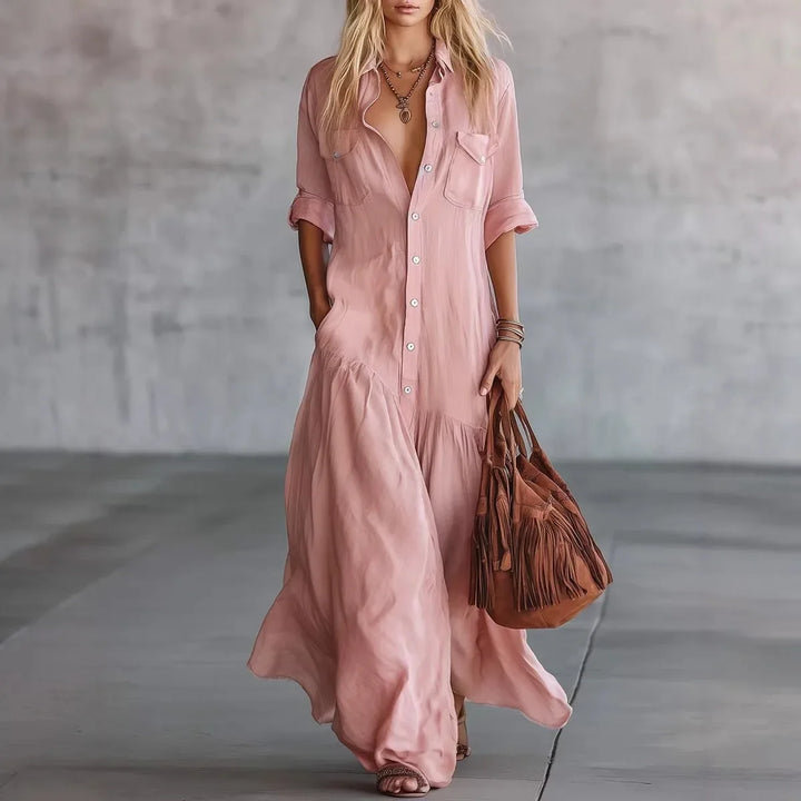 Beatrice Loose Tiered Long Dress