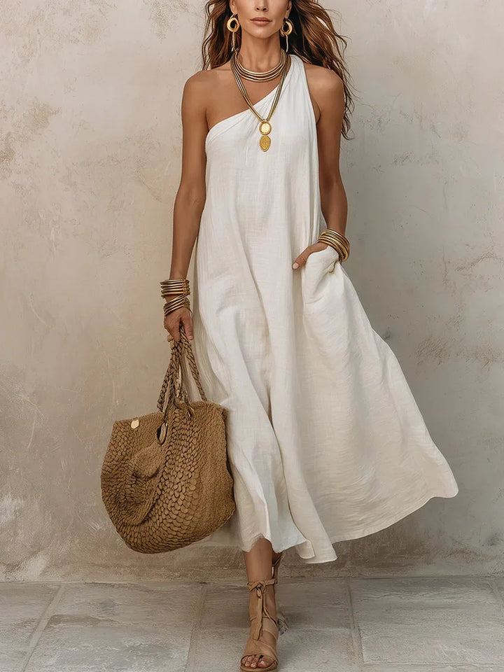 Annika Asymmetrical Midi Dress