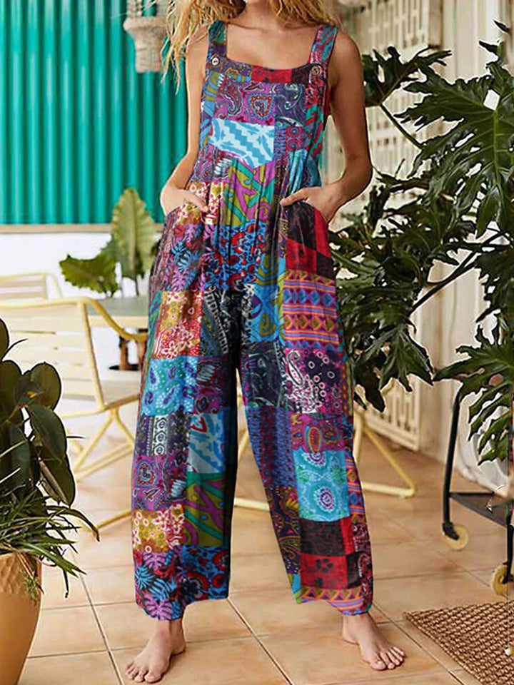 Serelia Boho Print Wide Leg Jumpsuit